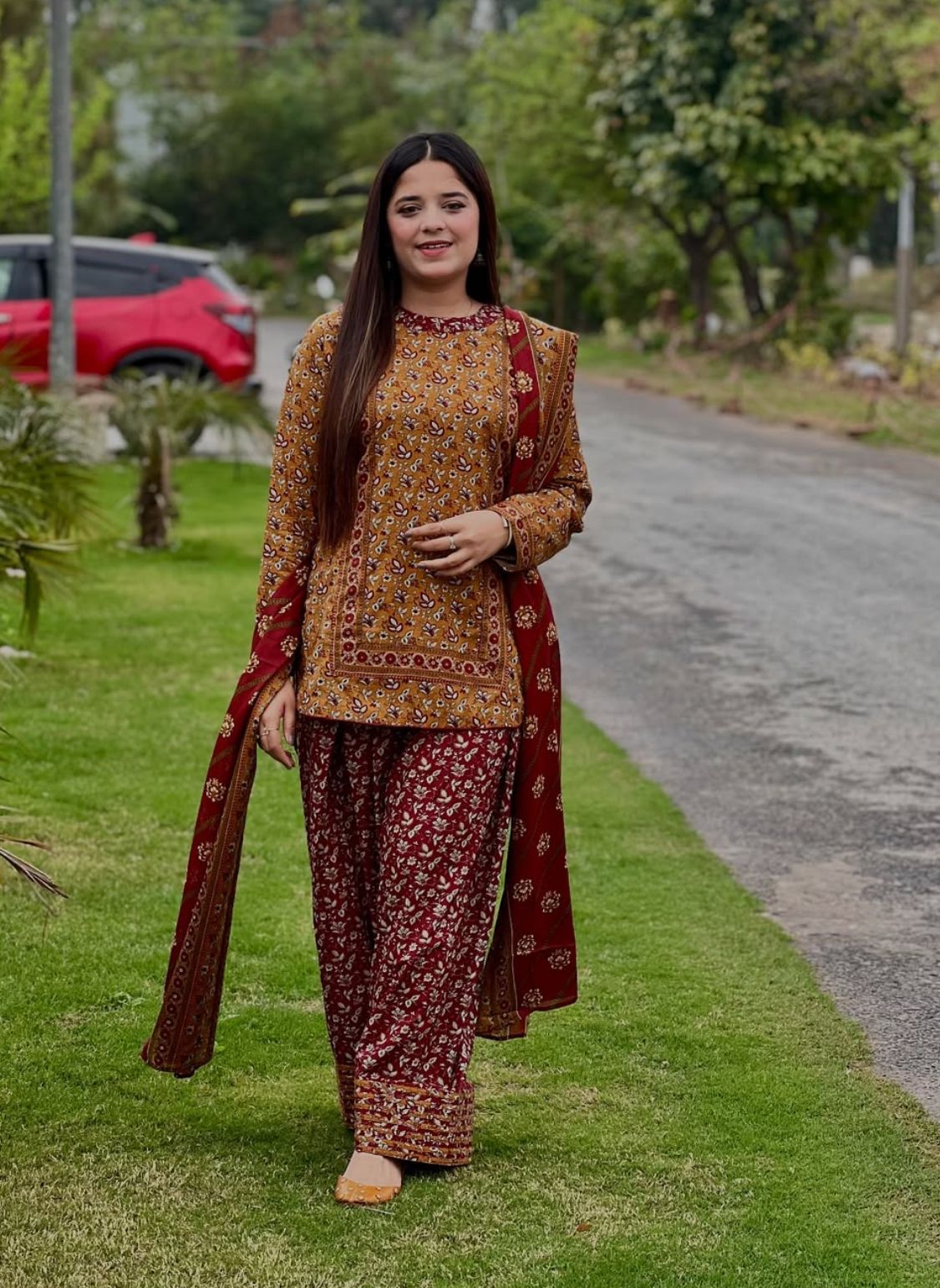DIGITAL rang ja 3PC SUIT WITH FARSI SALWAR