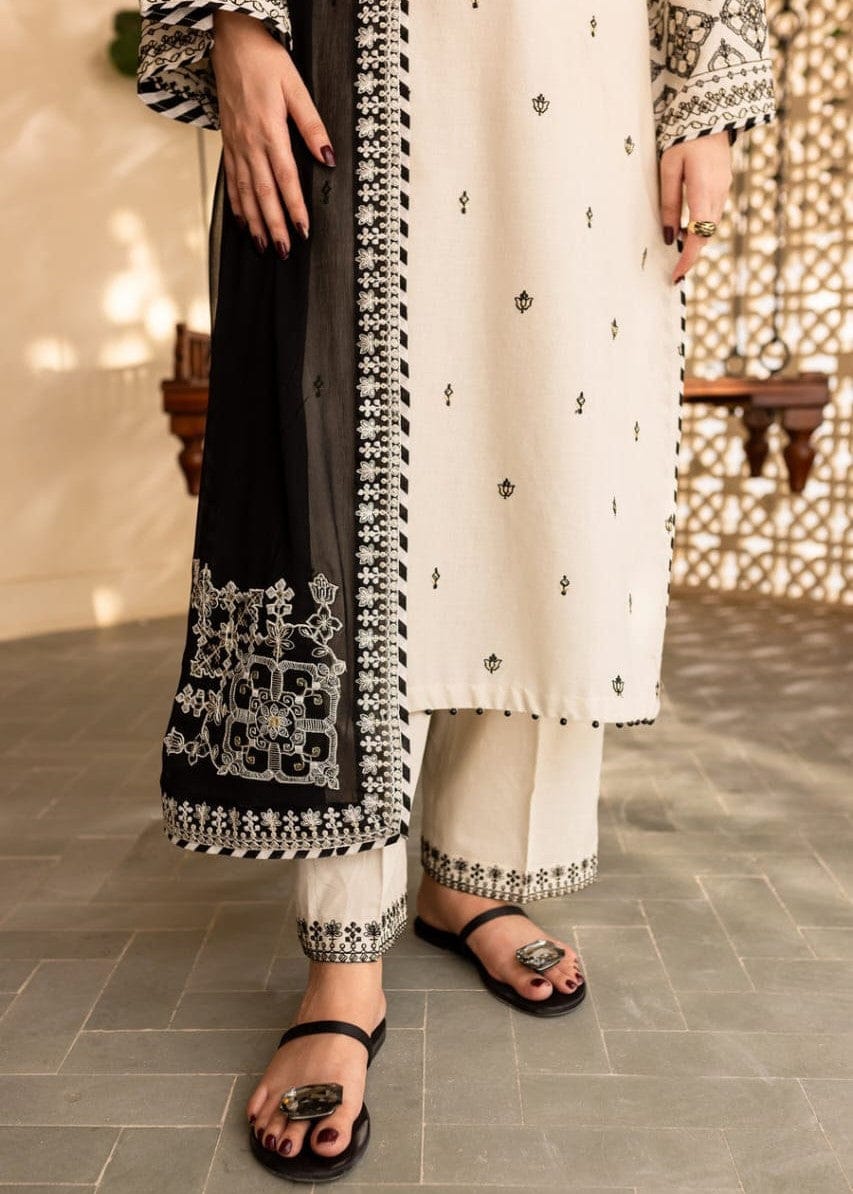 3-Piece Cotton Embroidered Stitch Suit original video ke sath