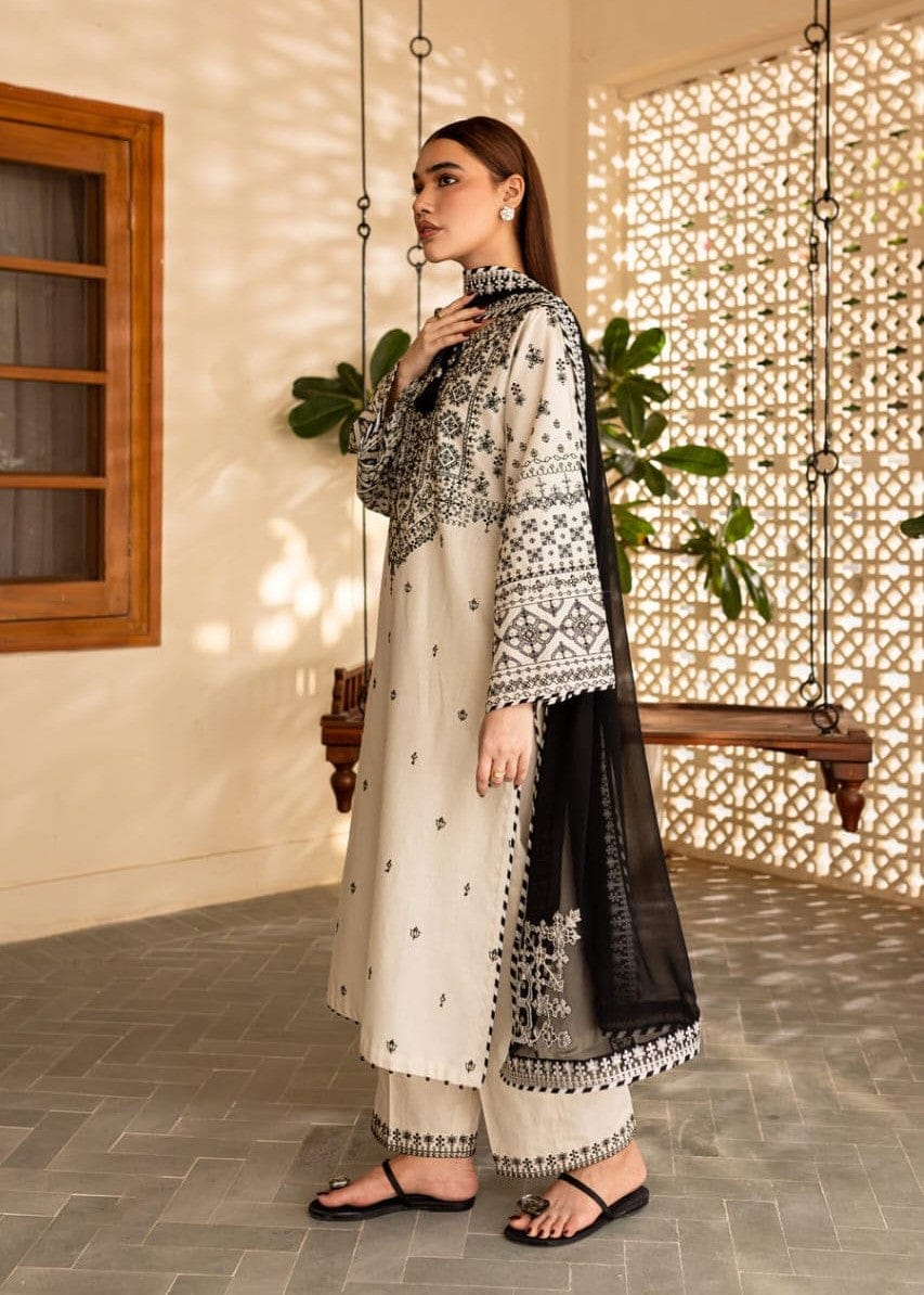 3-Piece Cotton Embroidered Stitch Suit original video ke sath