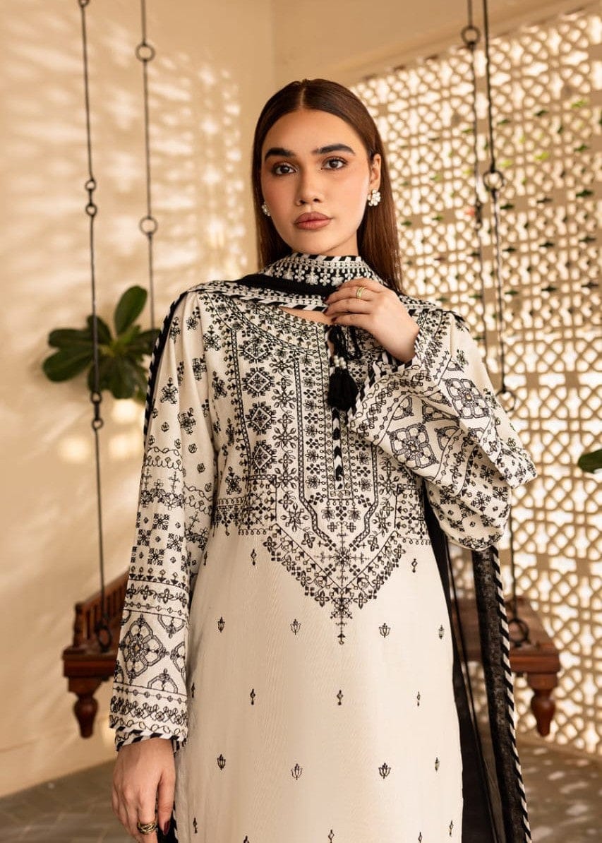 3-Piece Cotton Embroidered Stitch Suit original video ke sath