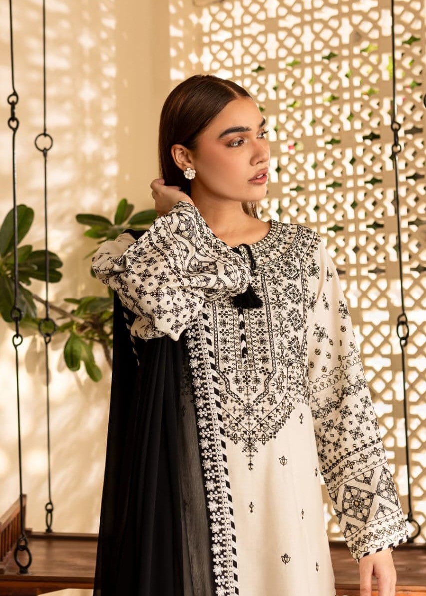 3-Piece Cotton Embroidered Stitch Suit original video ke sath