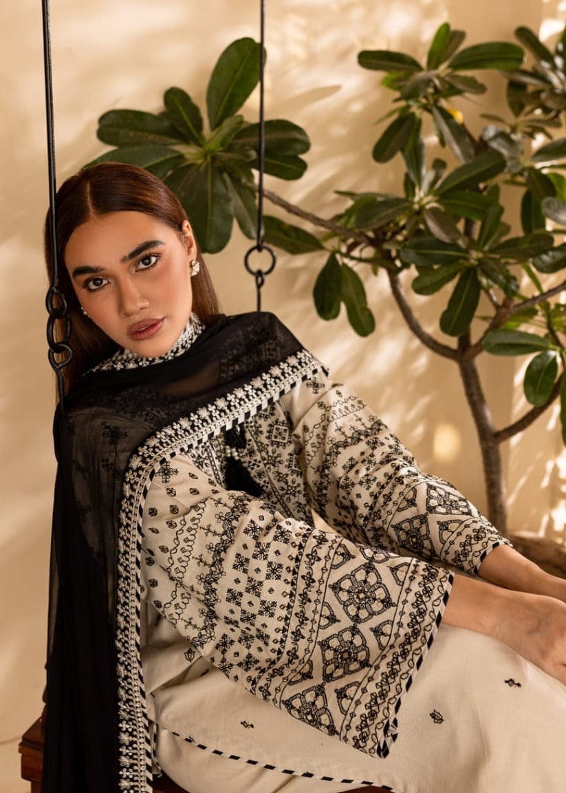 3-Piece Cotton Embroidered Stitch Suit original video ke sath