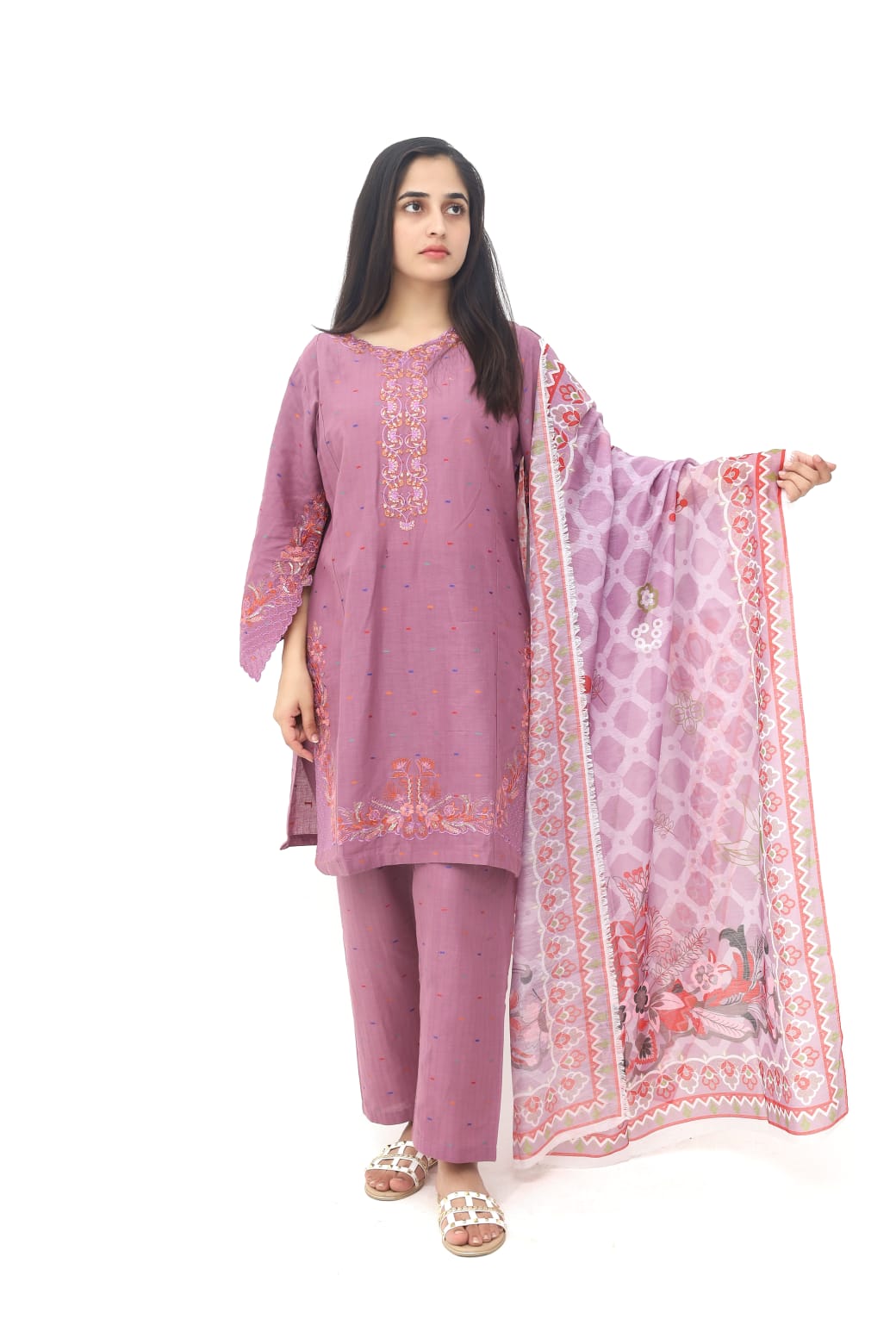 Doriya lawn 3-Piece Suit with Digital Print  lawn dupatta