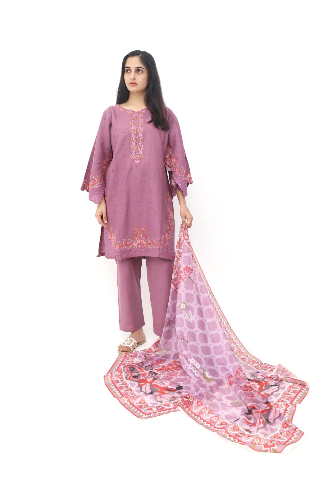 Doriya lawn 3-Piece Suit with Digital Print  lawn dupatta